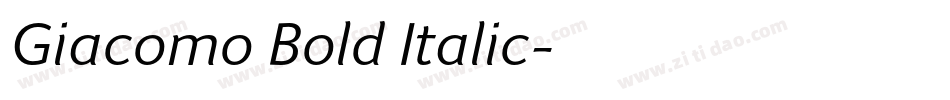 Giacomo Bold Italic字体转换